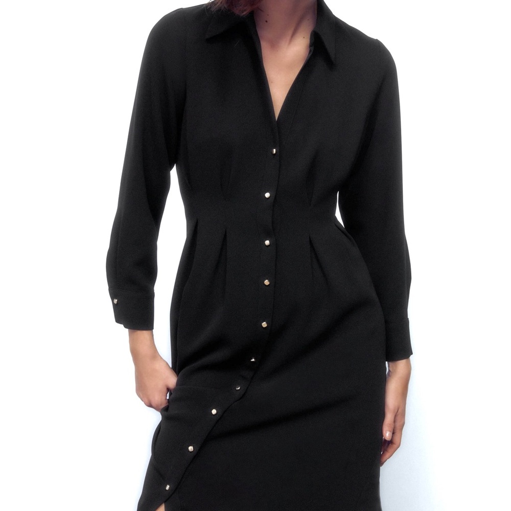 Zara Black Midi Dress - Picture 7 of 10